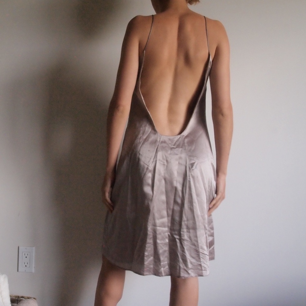 Silk backless dress xs - s